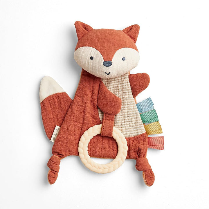 Fox Bitzy Crinkle Sensory Toy W/ Teether