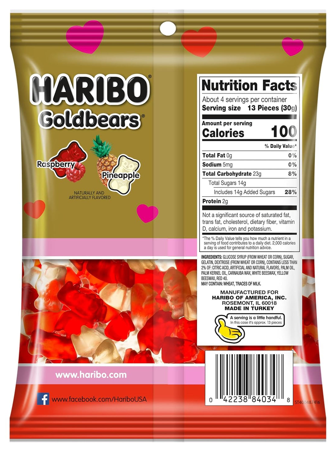 Haribo Valentine Gummi 4 Oz