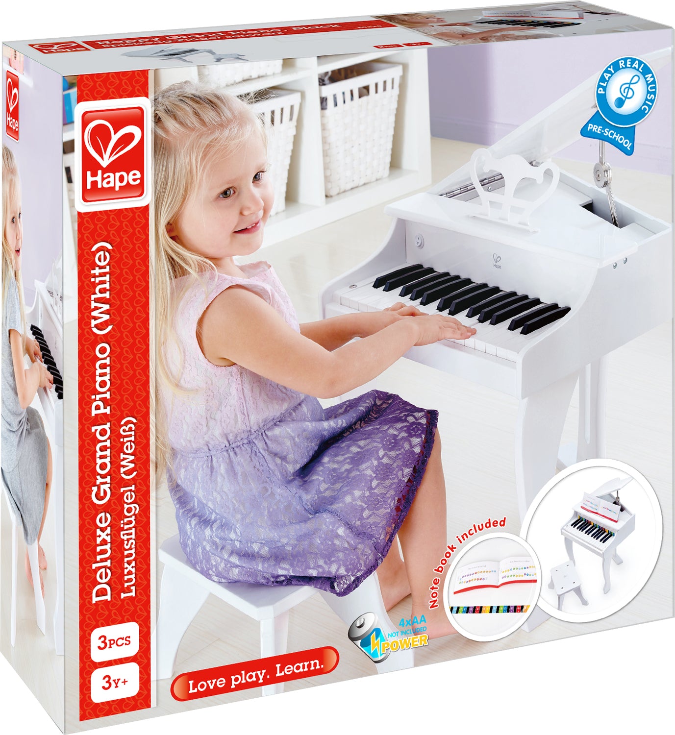 Deluxe Grand Piano (White) – Stevenson's Toys & Games