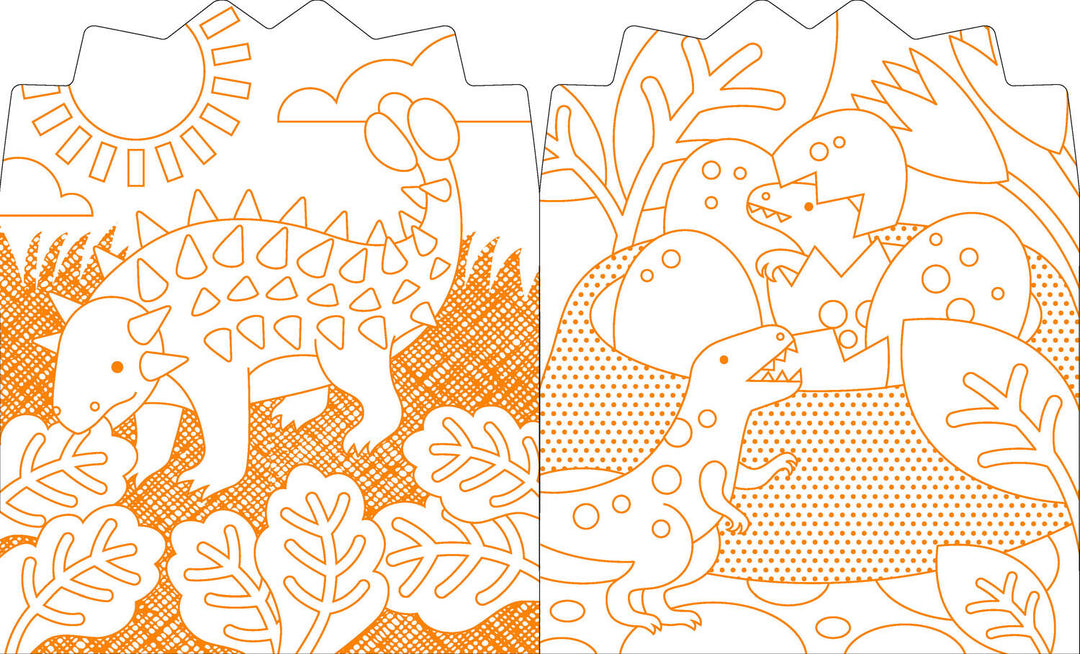 Coloring Book with Stickers Dinosaurs