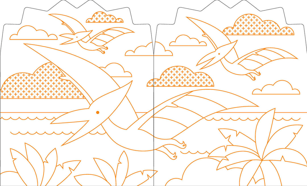 Coloring Book with Stickers Dinosaurs