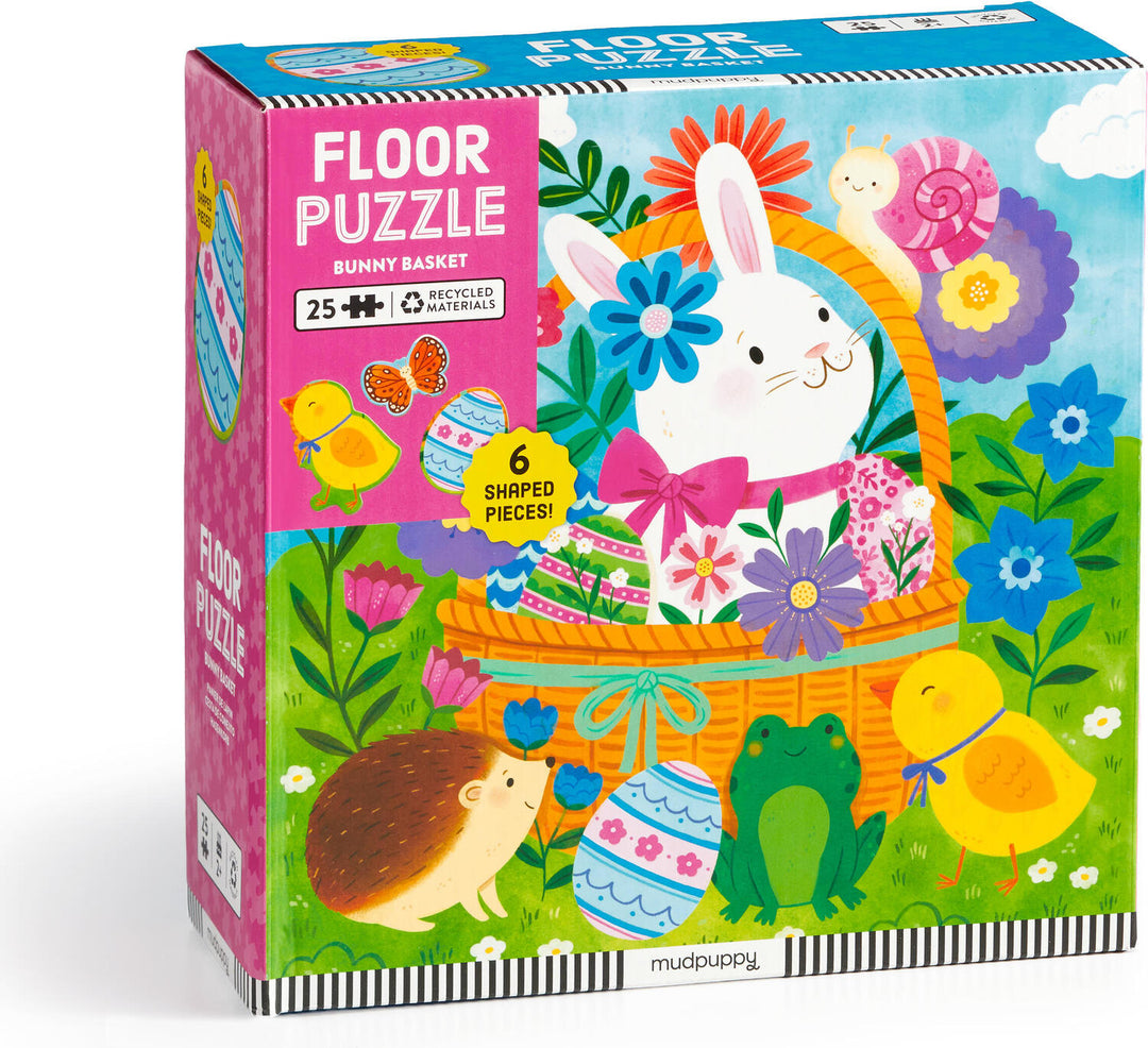 Bunny Basket 25 Piece Floor Puzzle with Shaped Pieces