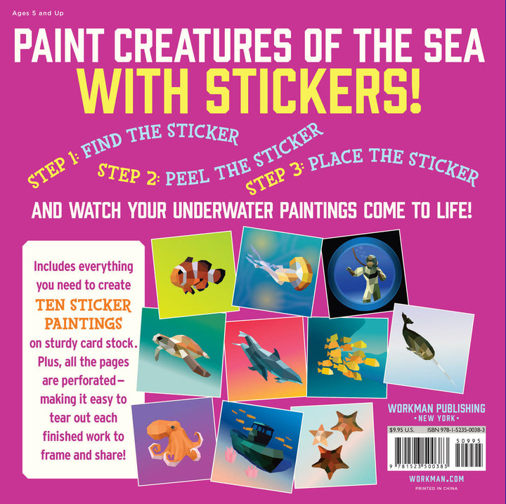 Paint by Sticker Kids: Under the Sea: Create 10 Pictures One Sticker at a Time!