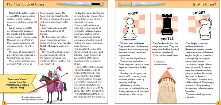 The Kids’ Book of Chess and Starter Kit: Learn to Play and Become a Grandmaster! Includes Illustrated Chessboard, Full-Color Instructional Book, and 32 Sturdy 3-D Cardboard Pieces