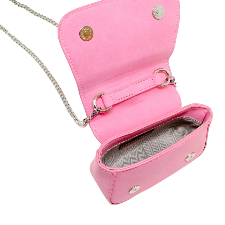 Pink Pearl Metal Heart Bag