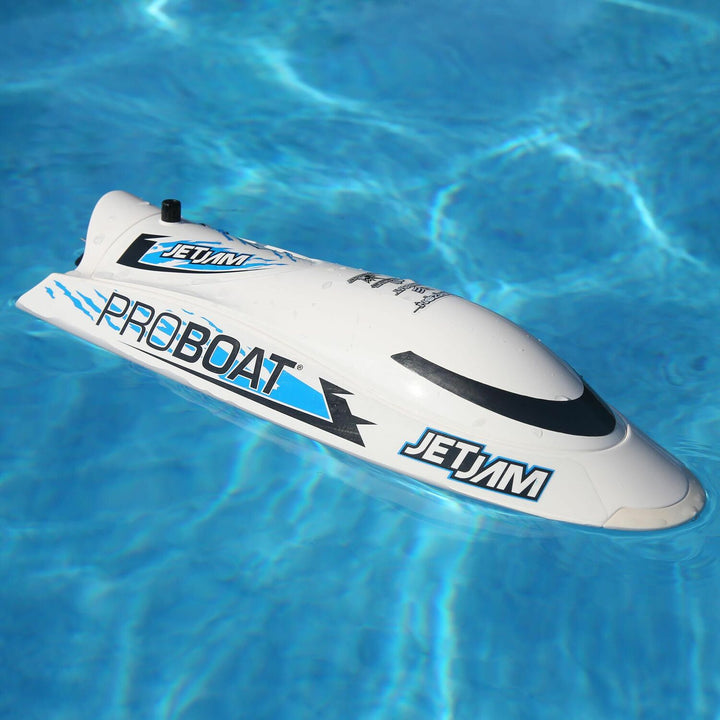 Jet Jam V2 12" Self-Righting Pool Racer Brushed RTR, White