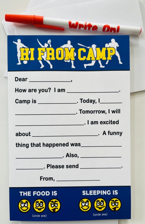 Hi From Camp Stationary