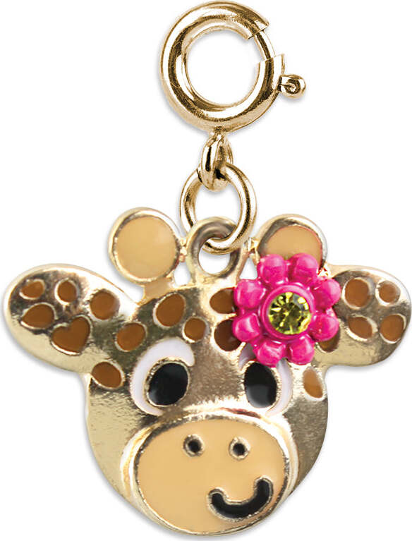 Gold Flower Giraffe Charm