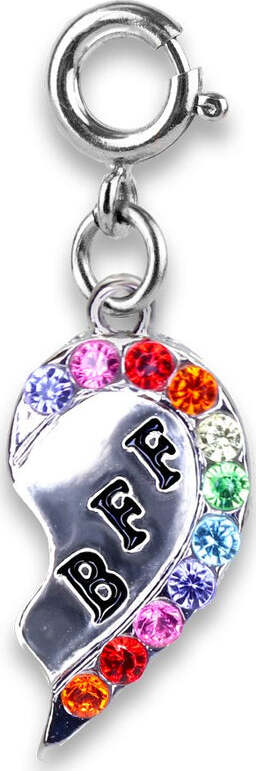 Silver BFF Broken Heart Charm