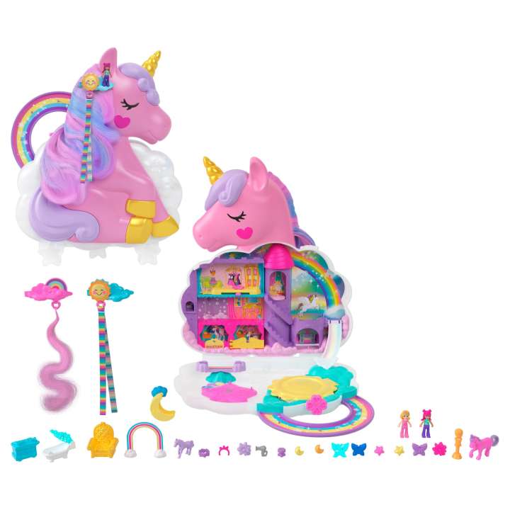 Polly Pocket Rainbow Unicorn Salon