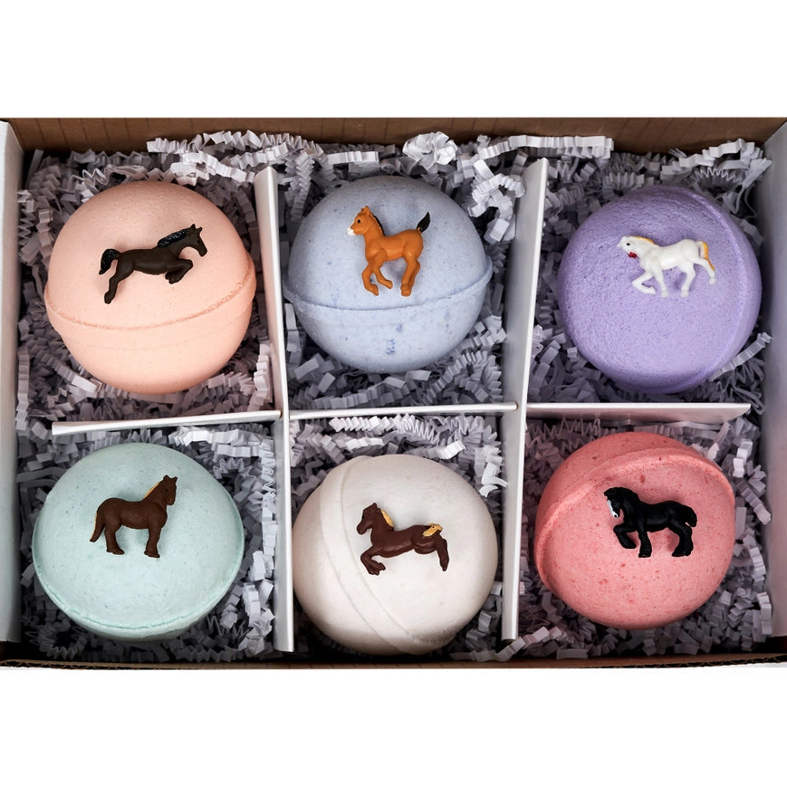 6 Horse Bath Bombs Gift Set