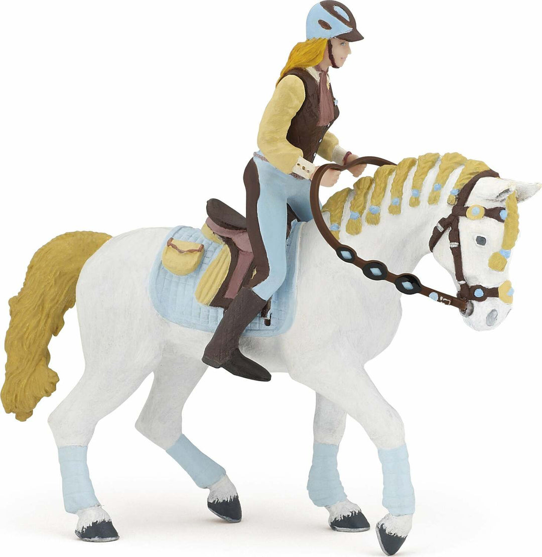 Papo France Blue Trendy Riding Woman