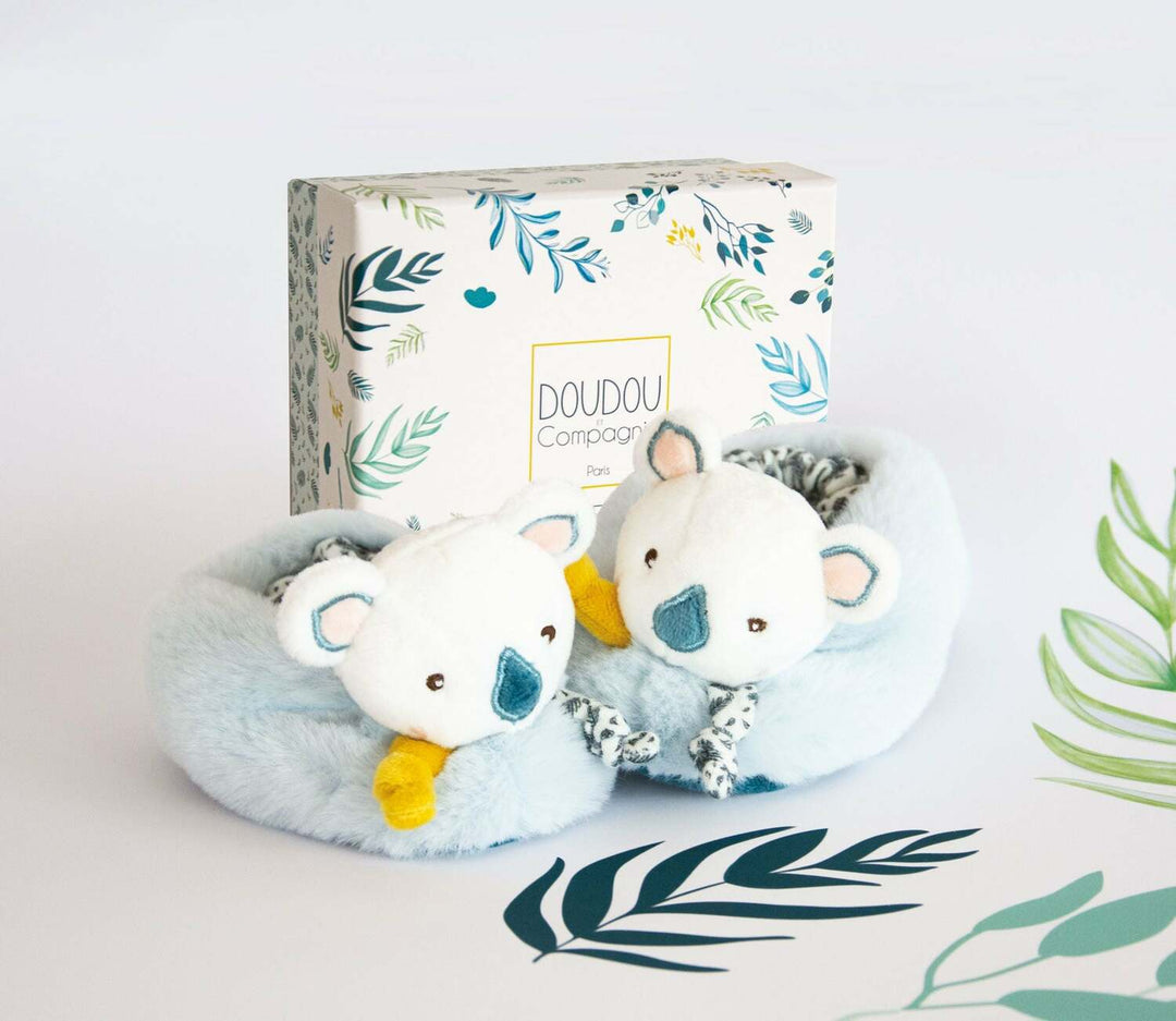 Doudou et Compagnie Yoka the Koala Baby Booties with Rattle