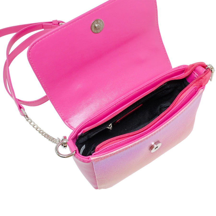 Hot Pink Shiny Baguette Chain Bag