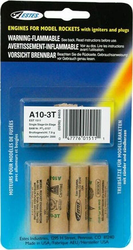 A10-3T Model Rocket Engines (4pk)