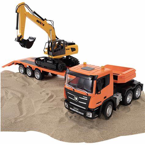 1/24 RC Flatbed Trailer & Excavator