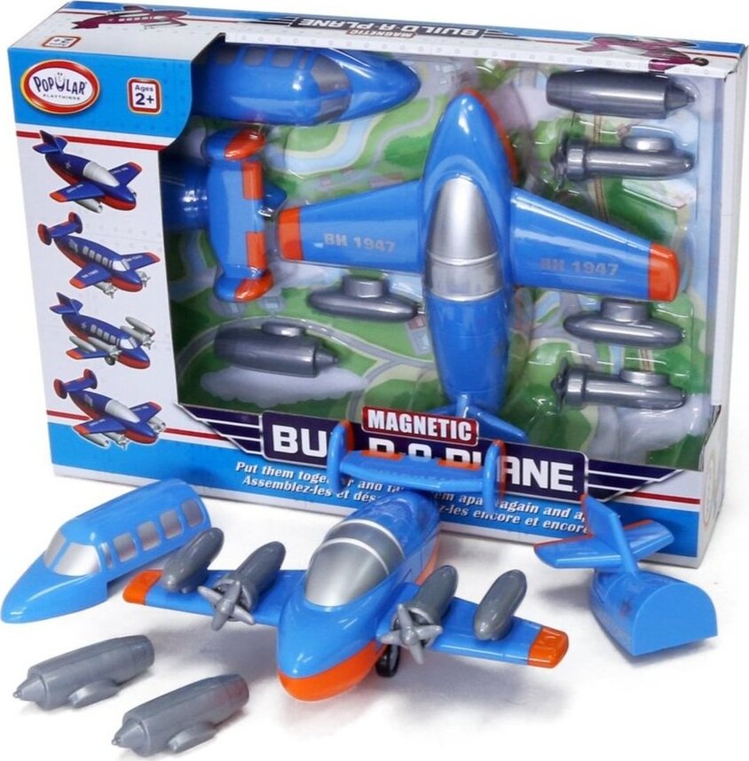 Magnetic Build a Plane (assorted colors)