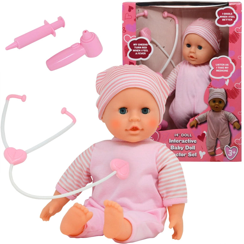 14In Doll Interactive Dr Set Pink