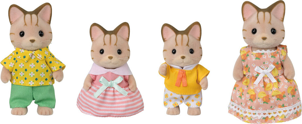 Calico Critters Striped Cat Family