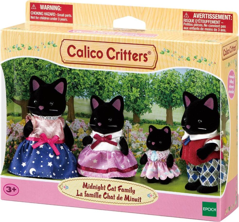 Calico Critters Midnight Cat Family