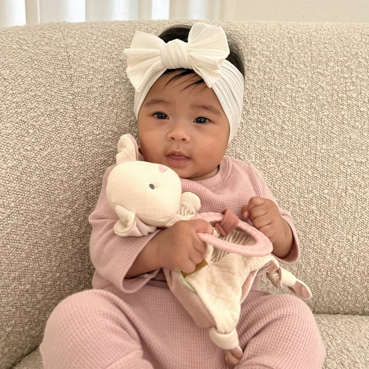 Bitzy Crinkle Sensory Crinkle Toy with Teether (Bunny)