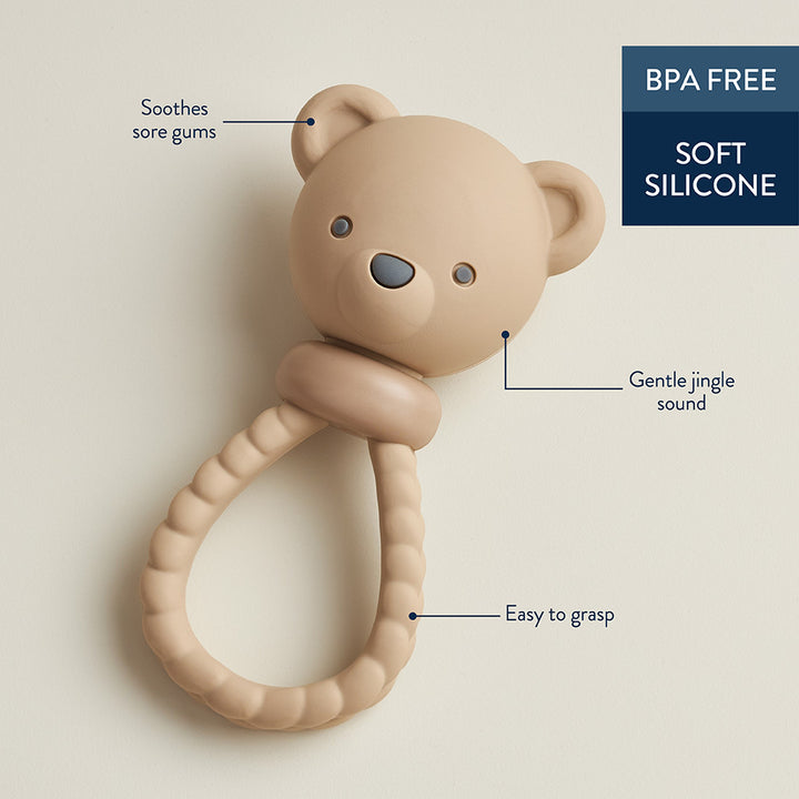 Sweetie Rattle™ - Silicone Rattle with Jingle Sound (Bear)