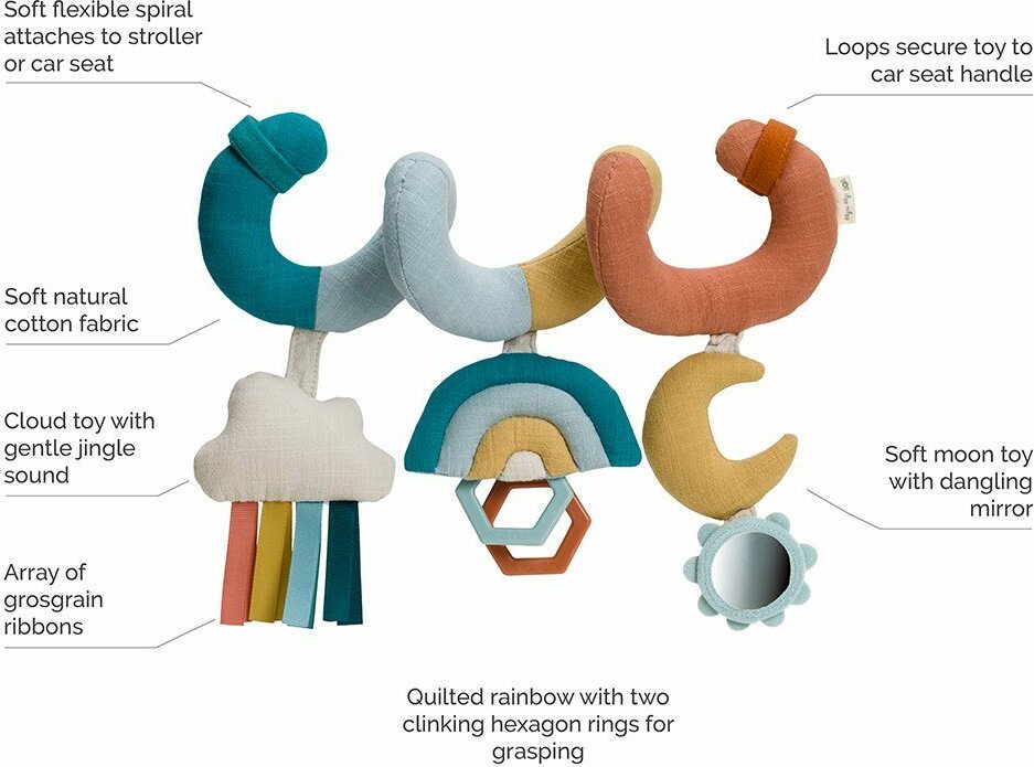 Itzy Bitzy Spiral™ - Car Seat Activity Toy (Rainbow )