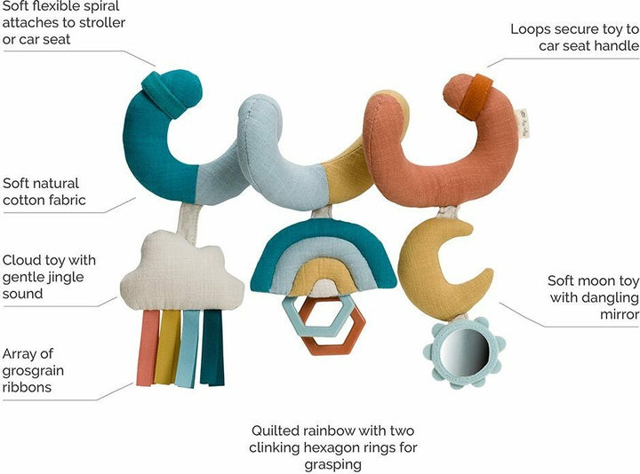Itzy Bitzy Spiral™ - Car Seat Activity Toy (Rainbow )