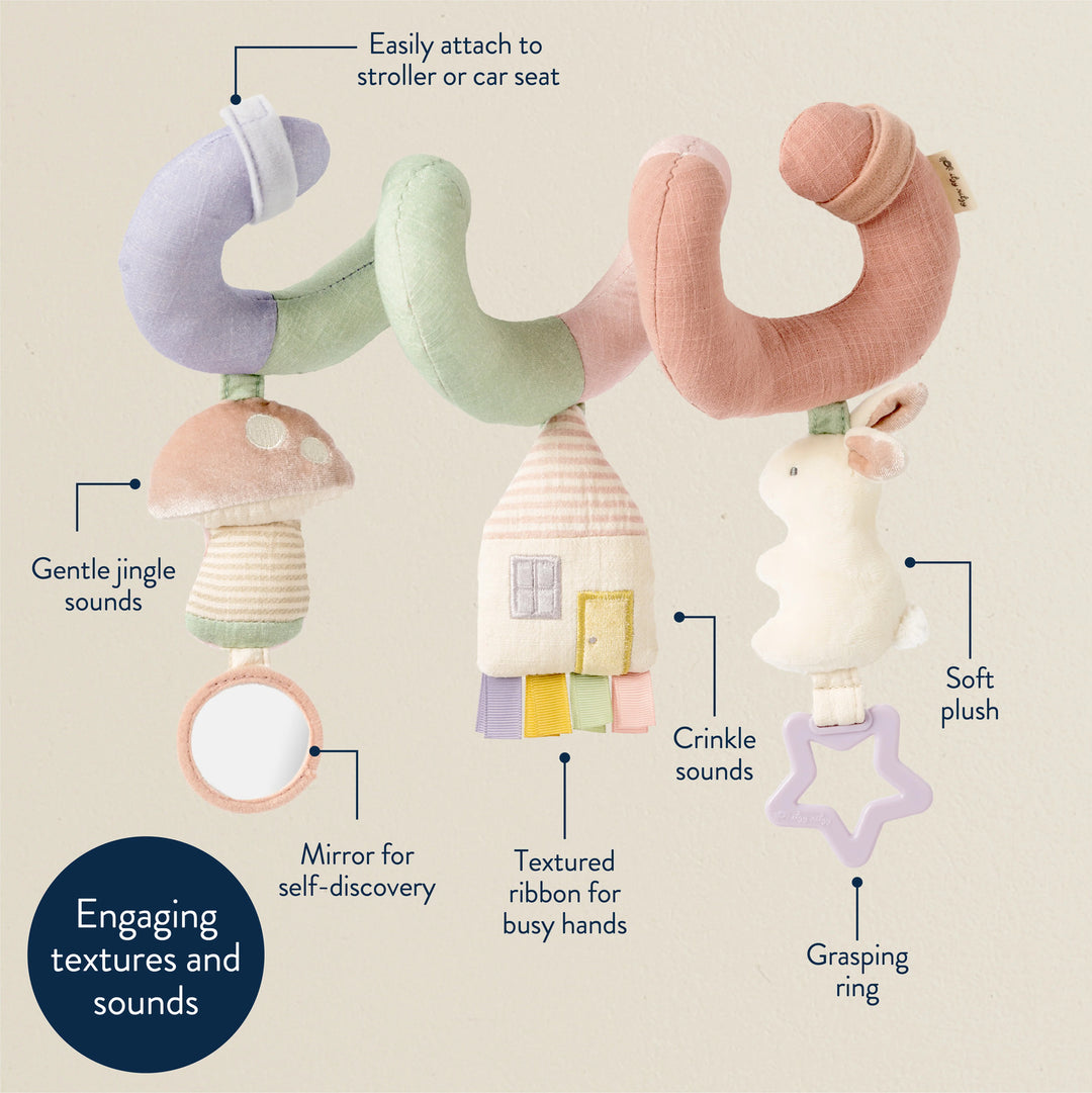 Itzy Bitzy Spiral™ - Car Seat Activity Toy (Pastel)