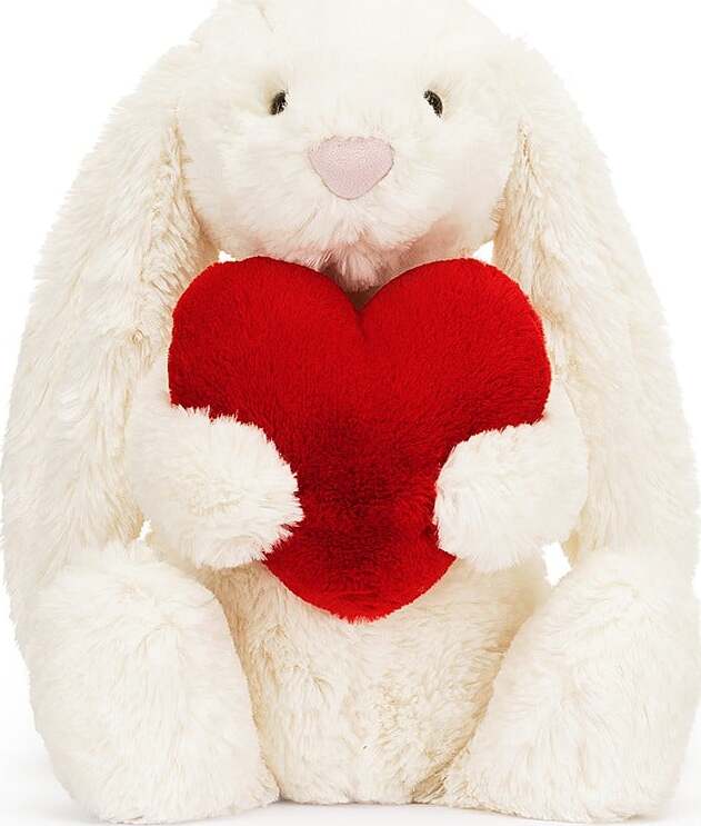 Bashful Red Love Heart Bunny Original