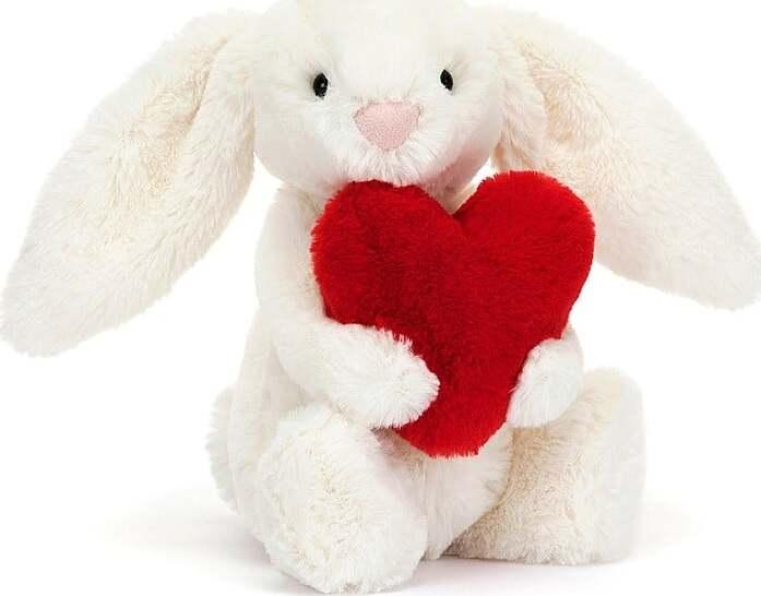 Bashful Red Love Heart Bunny Little