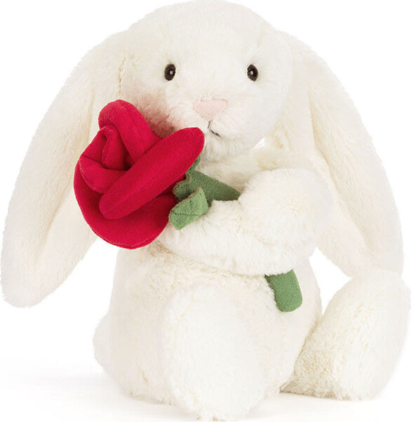 Cream Bunny with Rose