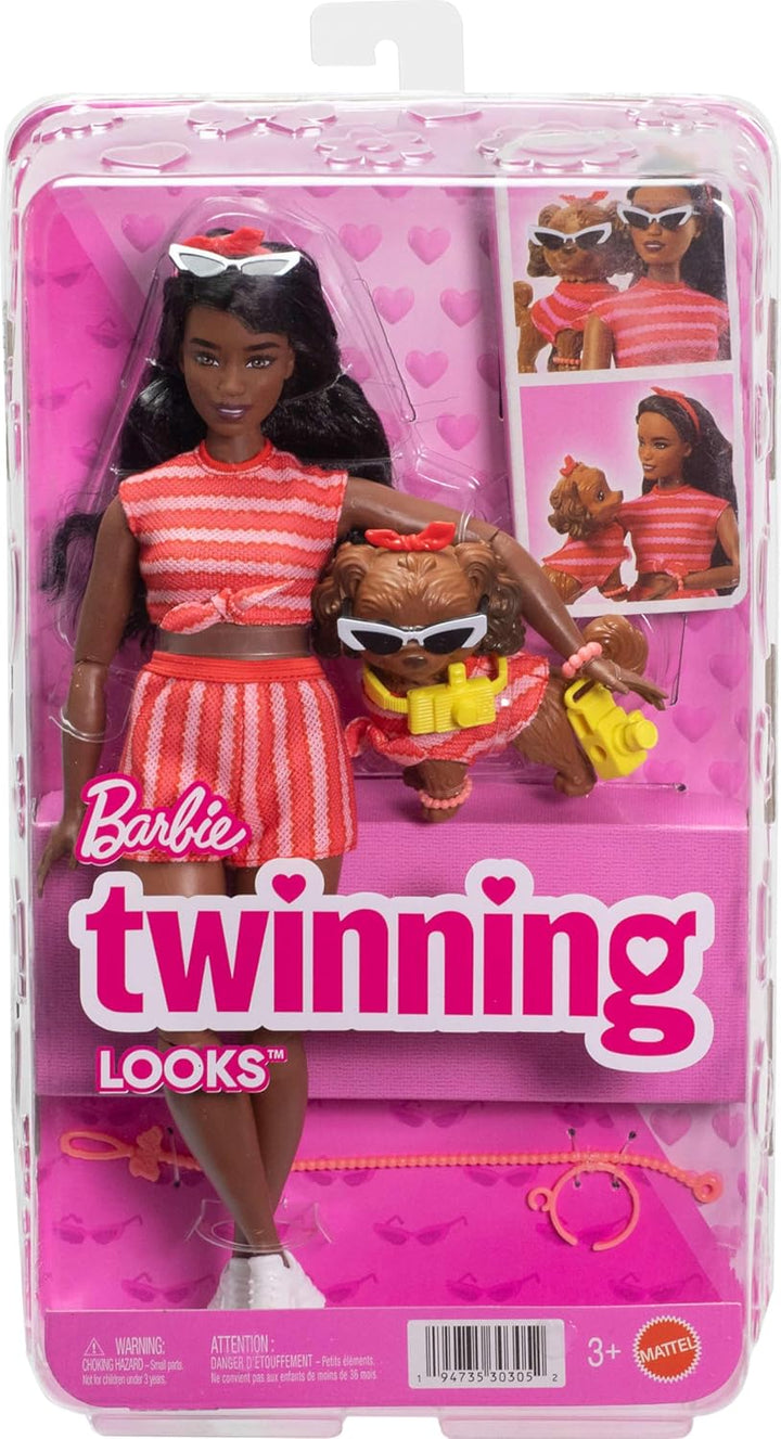 Barbie Twinning Red Stripe W/Pet
