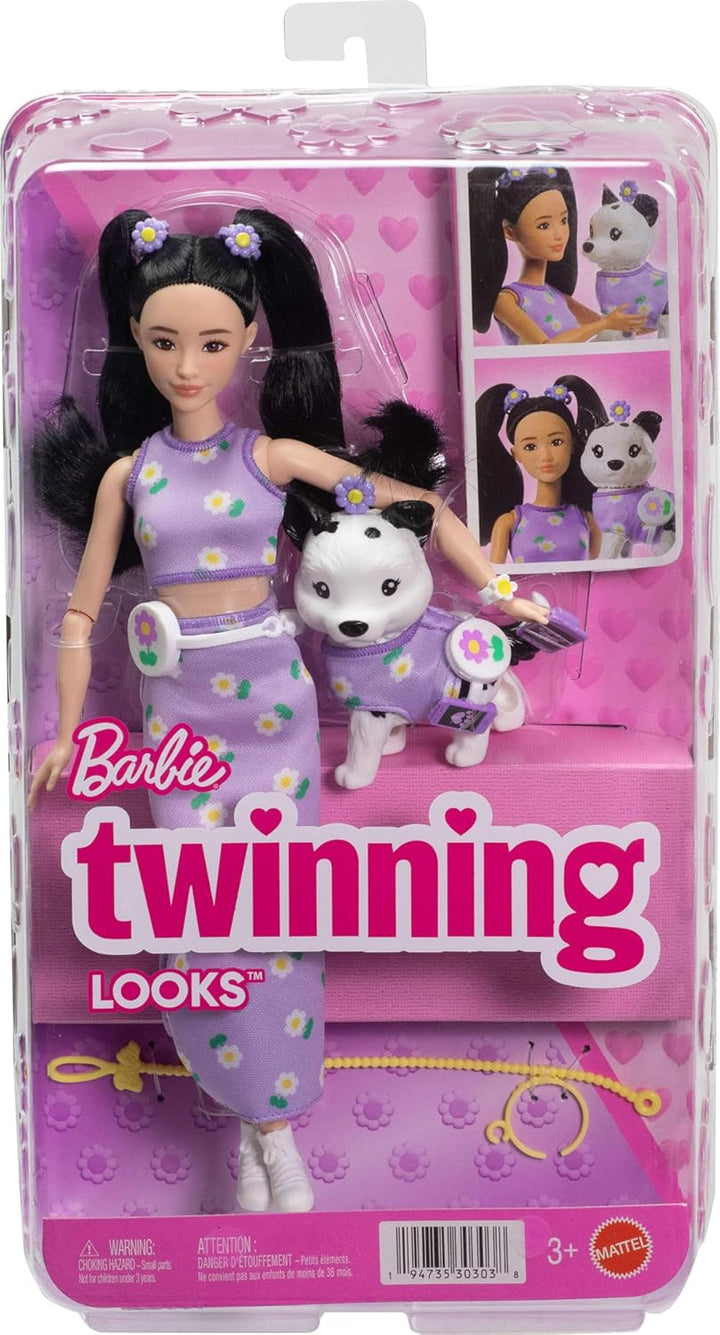 Barbie Twinning Purple Flower W/Pet