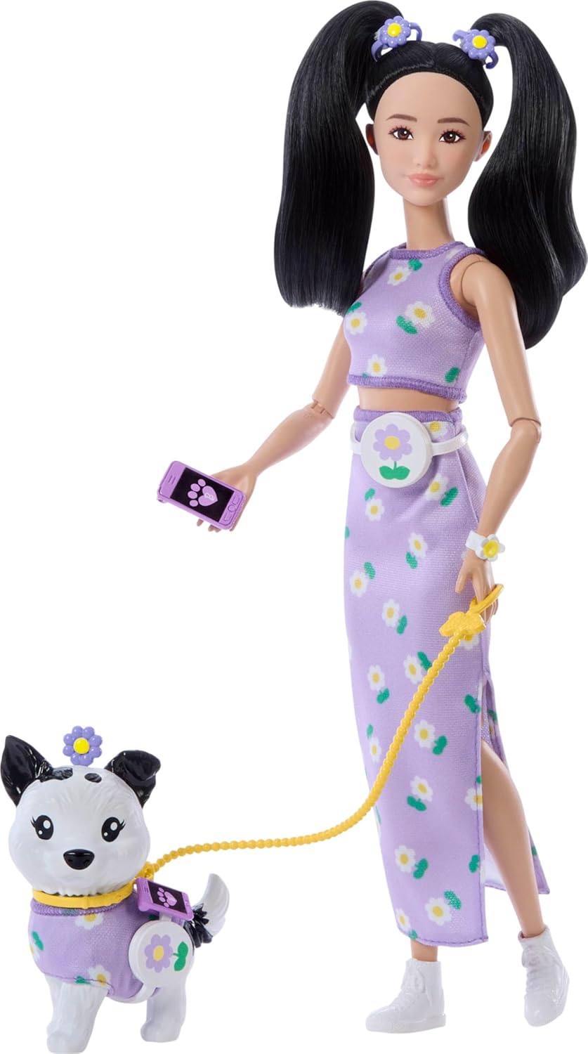Barbie Twinning Purple Flower W/Pet