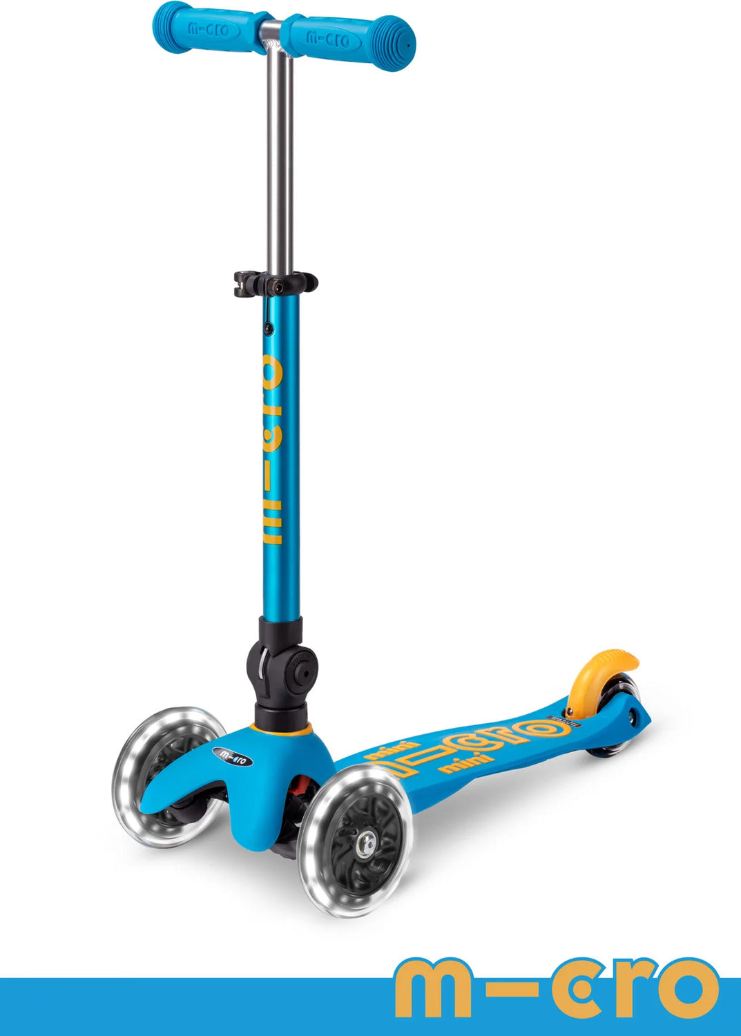 Micro Mini Foldable LED Scooter (Ocean Blue)