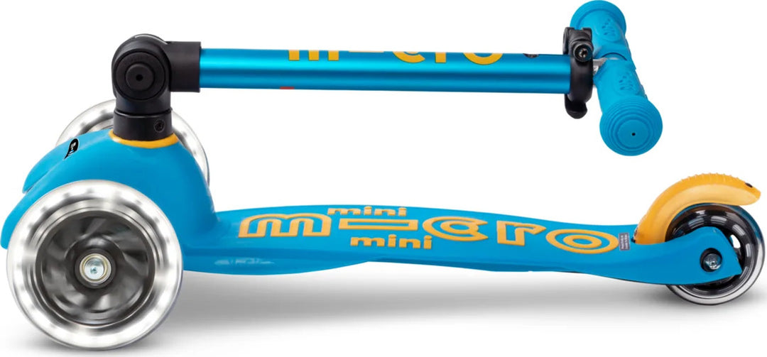 Micro Mini Foldable LED Scooter (Ocean Blue)