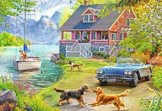 Summer Lake House 200 Pc Puzzle