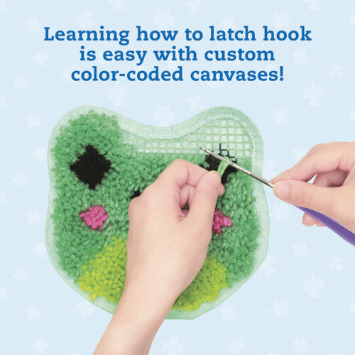 Latch Hook Animals Red Panda, Frog & Shark