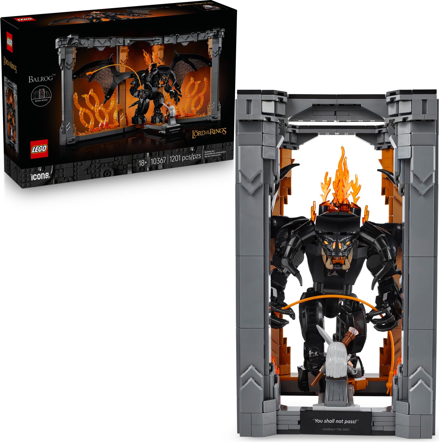 LEGO® Icons Lord of the Rings Balrog Book Nook – Stevenson's Toys