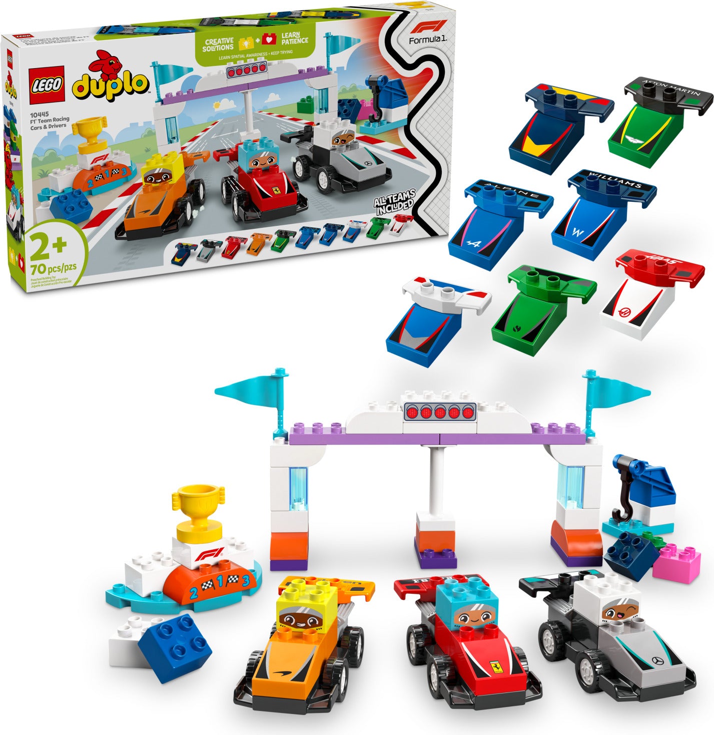 LEGO® Duplo F1 Team Race Cars & Drivers – Stevenson's Toys & Games