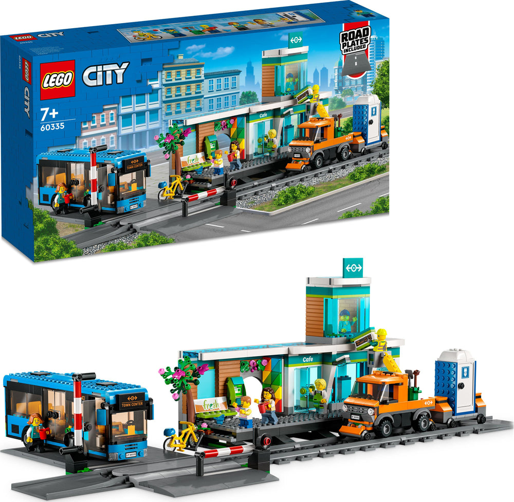 LEGO® City Train Station Building Set with Bus