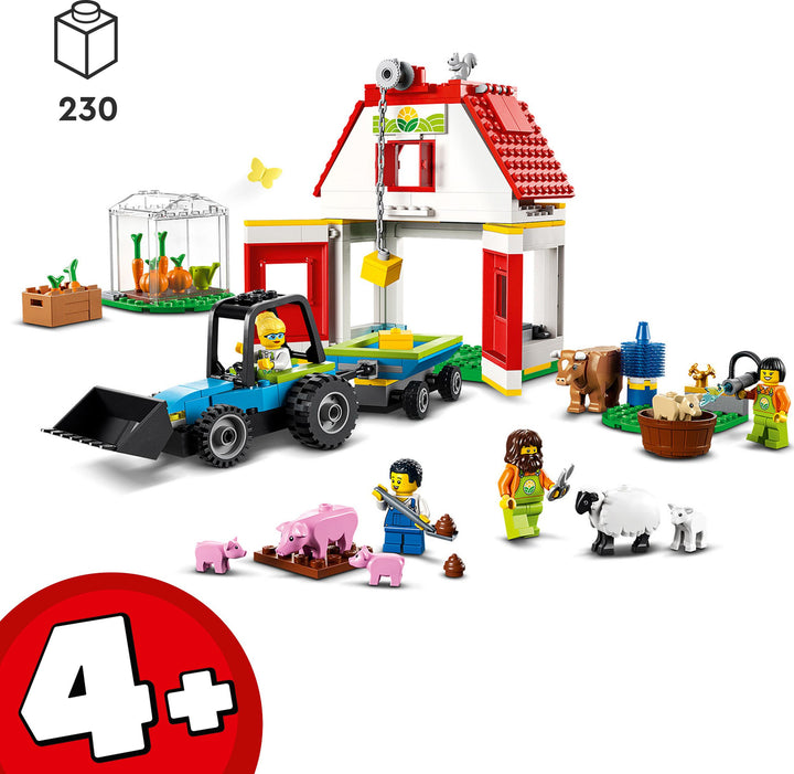 LEGO® City Farm Barn & Farm Animals Toy Set