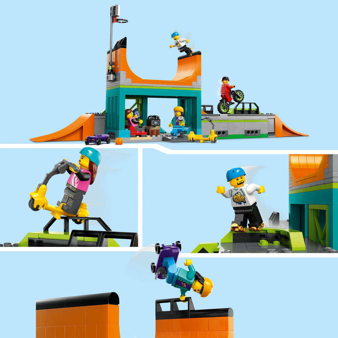 LEGO® City Street Skate Park with Toy Bike