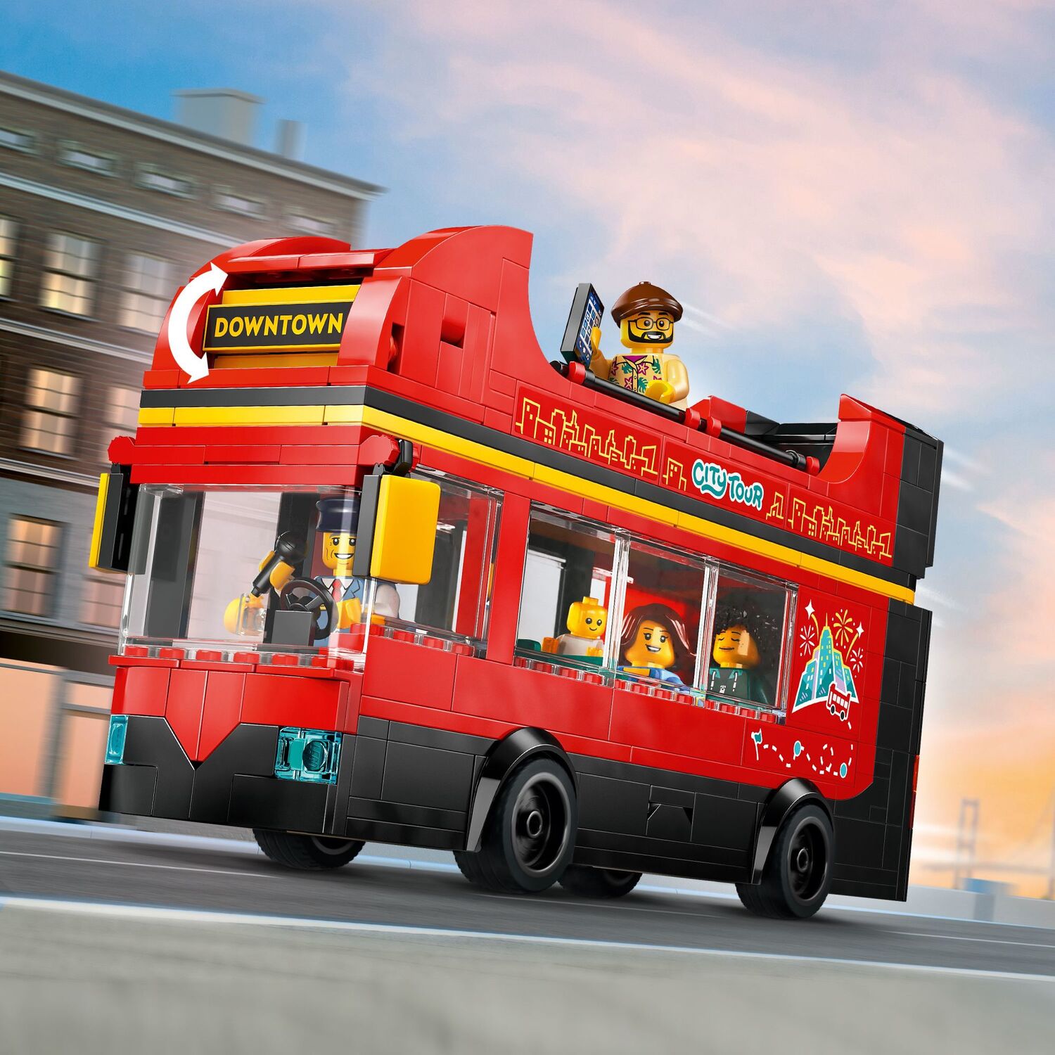 Red lego bus online