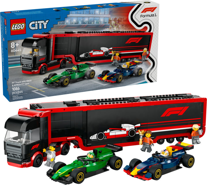 LEGO City Formula 1: F1® Truck with RB20 & AMR24 F1® Cars