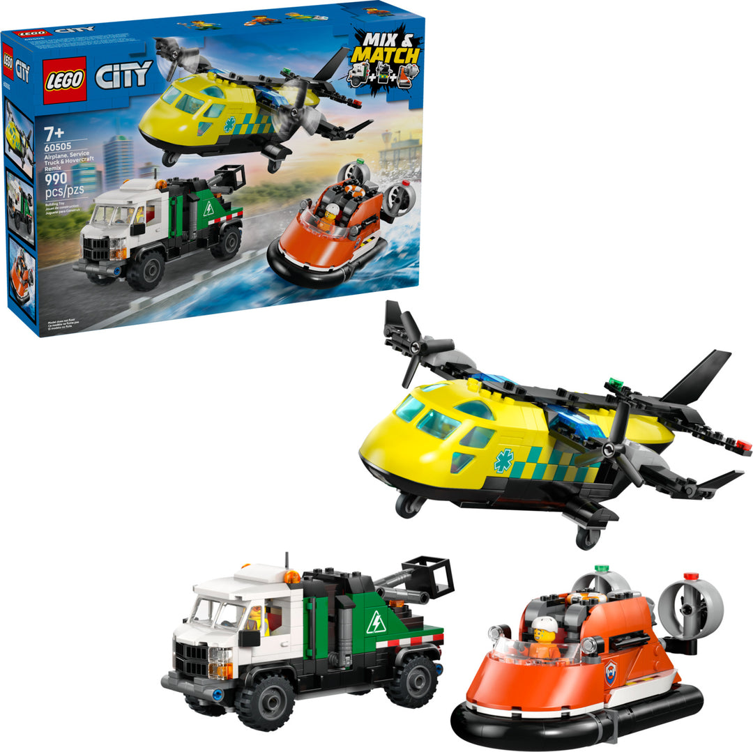 LEGO City Great Vehicles: Airplane, Service Truck & Hovercraft Remix