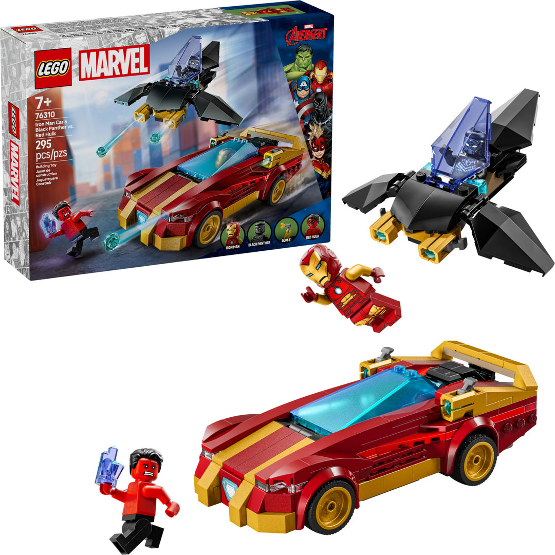 LEGO Super Heroes Marvel: Iron Man Car & Black Panther vs. Red Hulk