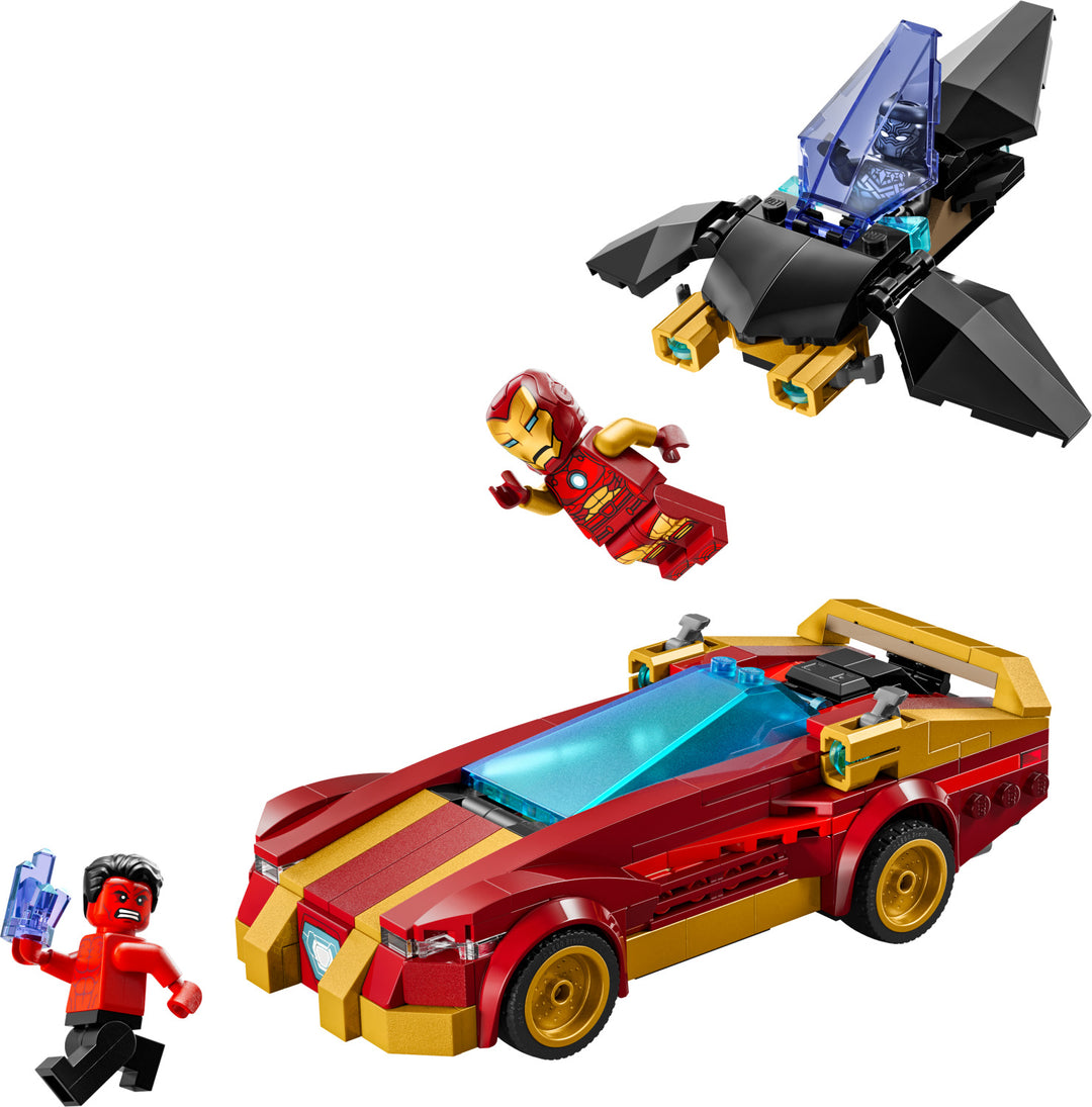 LEGO Super Heroes Marvel: Iron Man Car & Black Panther vs. Red Hulk