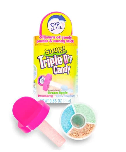 Dip N Lik Sour Triple Dip Candy Individual